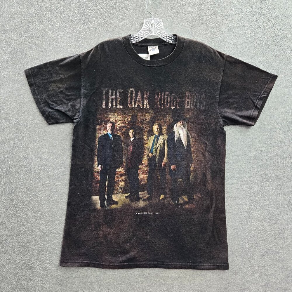 VINTAGE The Oak Ridge Boys Men Shirt Medium Black Y2K Voices Concert Tour Tee